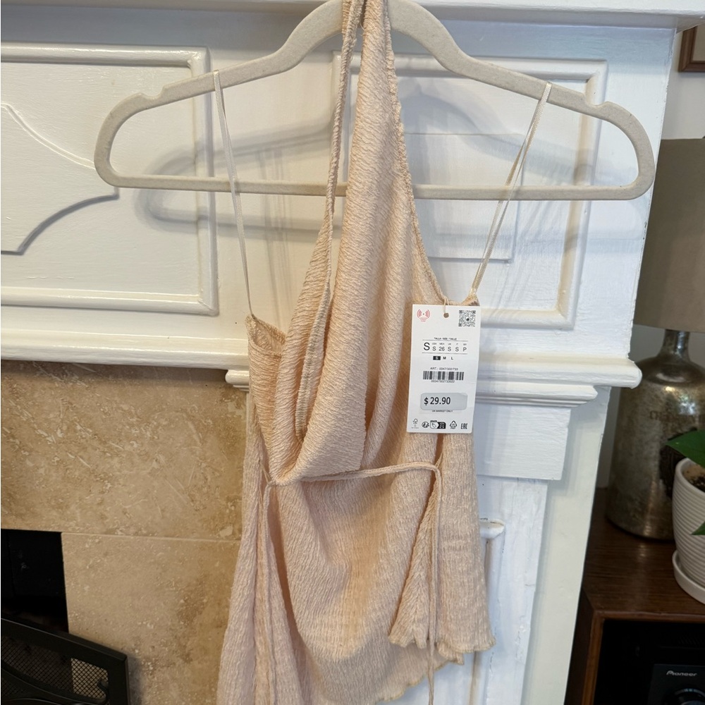 Zara beige/cream halter top